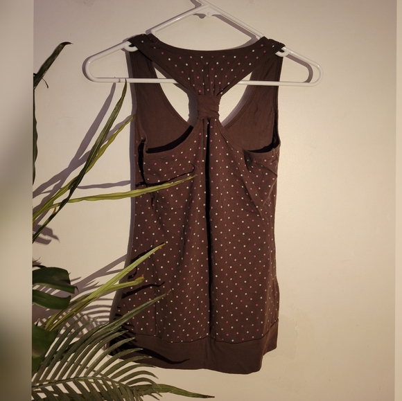 Brown polka-dot tank top - Picture 2 of 4